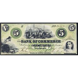 Bank of Commerce, 1859-60's Obsolete Banknote.