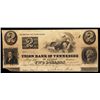 Image 1 : Union Bank of Tennessee at Jackson, 1838 Obsolete Banknote.