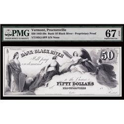 Bank of Black River $50 Proprietary Proof.