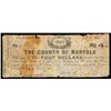 Image 1 : County of Norfolk 1861 Obsolete Banknote.