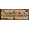 Image 1 : Peninsula Bank - Charles H. Wynner, 1862 Scrip Note With Judaica connection.