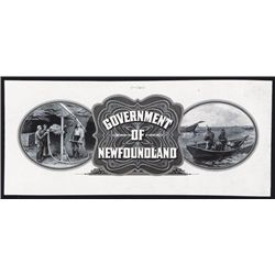 Newfoundland Bond Vignette Proof.