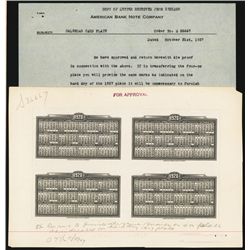 American Bank Note Co. 1928 Calendar Approval Proof Block of 4.