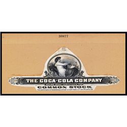 Coca Cola Co. Stock Certificate Proof Vignette.