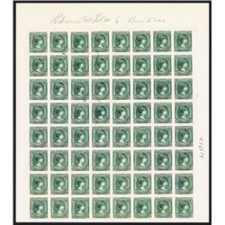 Postage Stamp ÒExperiment SpecimenÓ Uncut Sheet of 64 Stamp Proofs or Specimens.