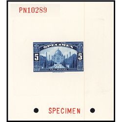 Taj Mahal Sample Stamp Specimen Die Proof.