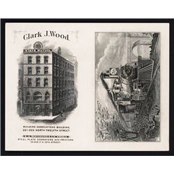 Clark J. Wood Advertising Card By Security BNC Predecessor - T.A. Bradley.