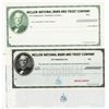 Image 1 : Mellon National Bank & Trust Specimen Check Production Trio Specimens and Proofs.
