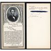 Image 1 : Western BNC Advertising Card with Lincoln Letter to Mrs. Bixby.