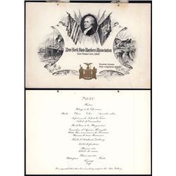 NY State Bankers' Association 1902 Dinner Program at the Waldorf Astoria.
