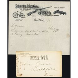 Schoverling, Daly & Gales, Gun Dealer Letterhead with Bicycle, Rifle and Shotgun.