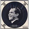 Image 1 : Richard Nixon Campaign Recording on 33 1/2 RPM Cardboard record.