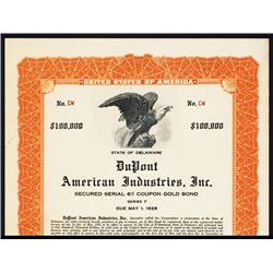 DuPont American Industries, Inc. Specimen Bond.