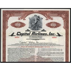 Capital Airlines, Inc. Specimen Bond.