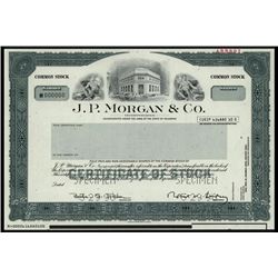 J.P. Morgan & Co. Specimen Stock.