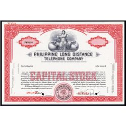 Philippine Long Distance Telephone Co. Specimen Stock.