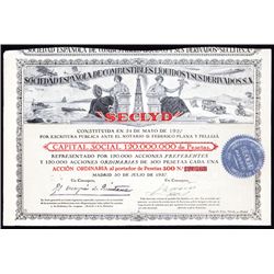 Sociedad Espanola De Combustibles Liquidos Y Sus Derivados Issued Bond.