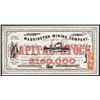 Image 1 : Washington Mining Co., ÒConstitution LedgeÓ 1863 Nevada Territory Issued Stock Certificate.