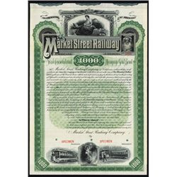 Market Street Railway Co. Specimen Bond.