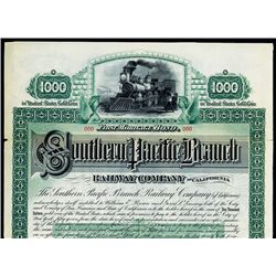 Southern Pacific Branch Railway Co., 1887, Specimen Bond.