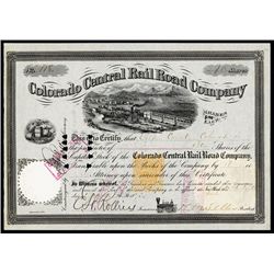 Colorado Central Rail Road Co. Issued Stock.