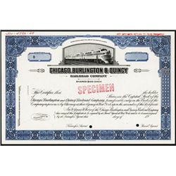 Chicago, Burlington & Quincy Railroad Co. Specimen Stock.