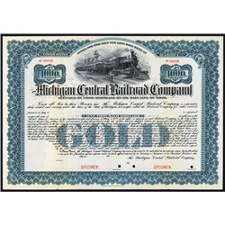 Michigan Central Railroad Co. Specimen Bond.