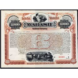 Wabash Railroad Co. Specimen Bond.