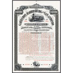 Galveston, Harrisburg and San Antonio Railway Co. Specimen Bond.