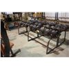 Image 1 : WEIGHT RACK W/9 ASSORTED SIZE DUMBBELLS
