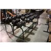 Image 1 : WEIGHT RACK W/9 ASSORTED SIZE DUMBBELLS