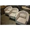 Image 1 : 3 CREAM MICRO FIBRE TUB CHAIRS
