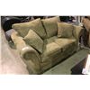 Image 1 : 2 BEIGE MICROFIBRE LOVE SEATS