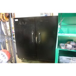 BLACK MOBILE TOOL CABINET & CONTENTS