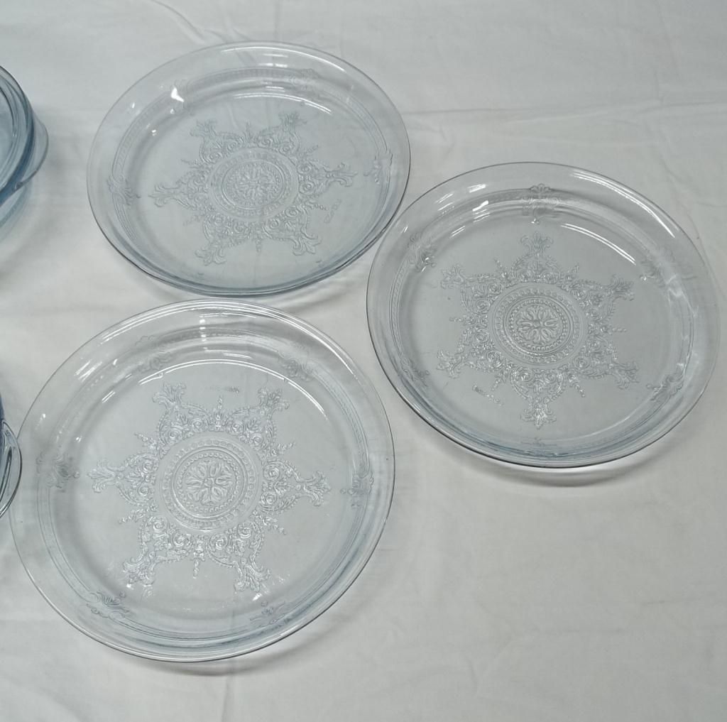 AH Fire King Glass Blue Philbe Bakeware