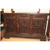 Image 1 : Tuscan Baroque Walnut Credenza with 3 drawers, 3 d etc.