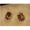 Image 1 : VTG STERLING SILVER  1/4" AMETHYST POST EARRINGS