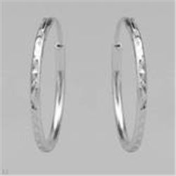Sterling Silver Hoops Earrings  1.6g   25mm Diameter  New Comes with Gold Jewelry Pouch