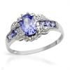 Image 1 : DIAMOND TANZANITE RING 10K W GOLD