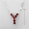 Image 2 : STERLING SILVER .925 NECKLACE GARNET "Y"  DESIGN. NEW WITH GIFT BOX