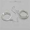Image 2 : STERLING SILVER .925 FILIGREE HOOP EARRINGS