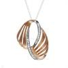 Image 1 : 14K/925 TWO TONE NECKLACE & PENDANT. GP STERLING SILVER WITH .70XTW CUBIC ZIRCONIA VERY PRETTY