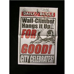 Spider-Man Daily Bugle Signed Prop Paper