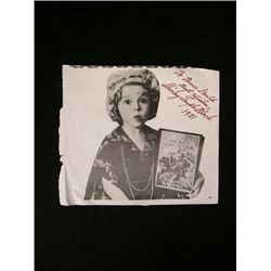 Shirley Temple Signed Clipping