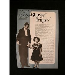 Shirley Temple Signed Clipping