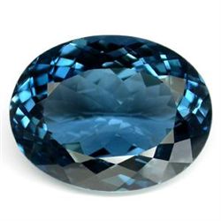 IMMACULATE 23.06ct NATURAL BLUE TOPAZ OVAL CUT MWF1756