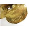 Image 4 : Vintage LANVIN PARIS Gold Plated Flower Clip On Earring