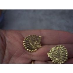 Gold Clip Back Lions Head Earrings Alva Museum mwf2002