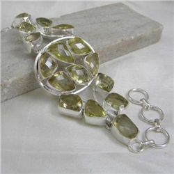 Extremely rare natural Lemon Topaz and Sterling Silver