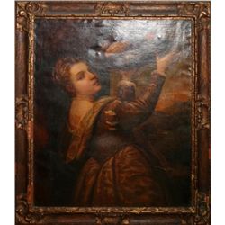 AFTER TITIAN OIL ON CANVAS 19TH C